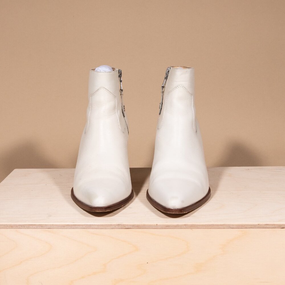 Rag & Bone Razor Boot Antique White Leather - Size 39/9 - Picture 3 of 11